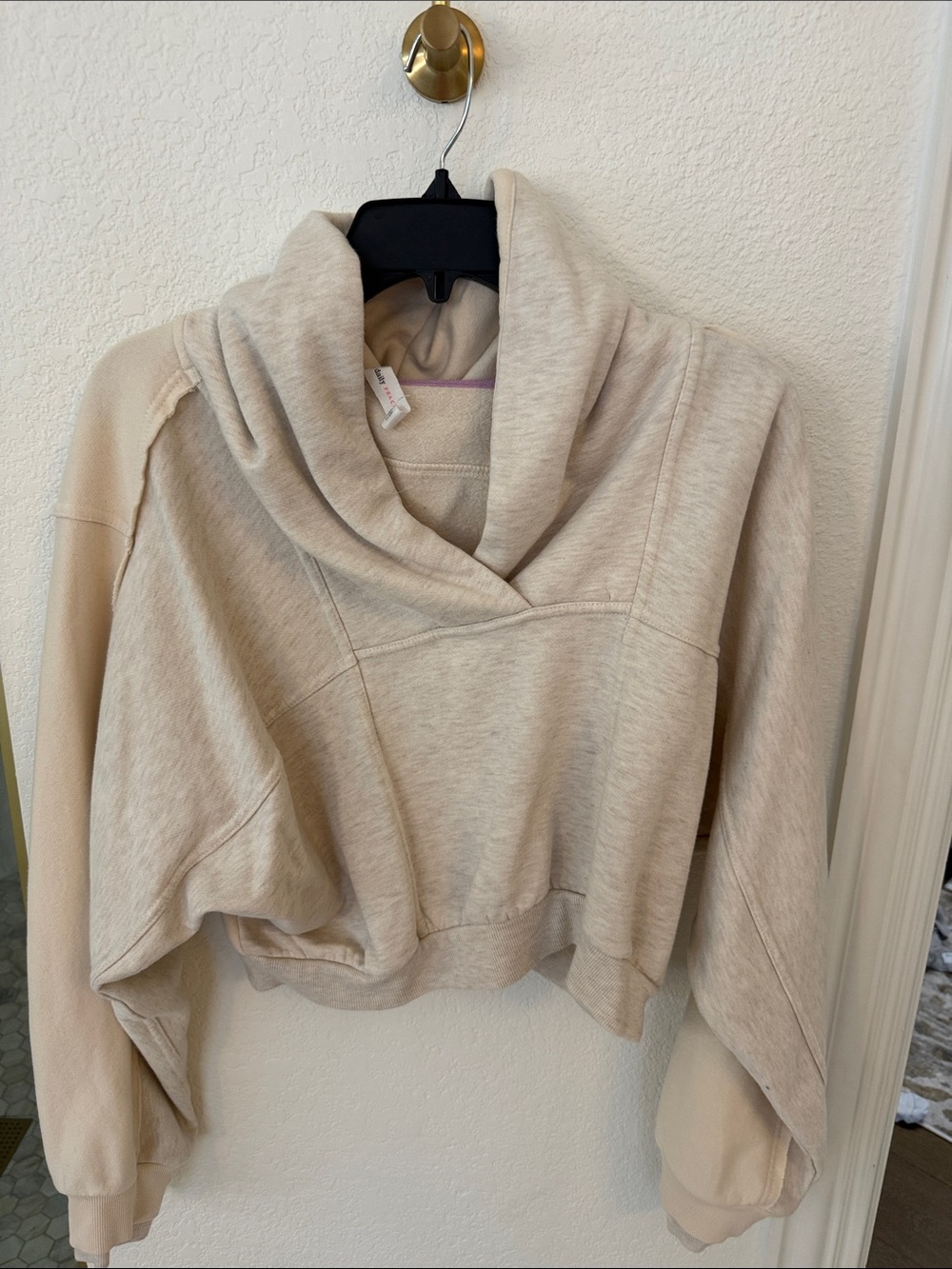 Cozy Neutral Cowl Neck Sweater - Cream